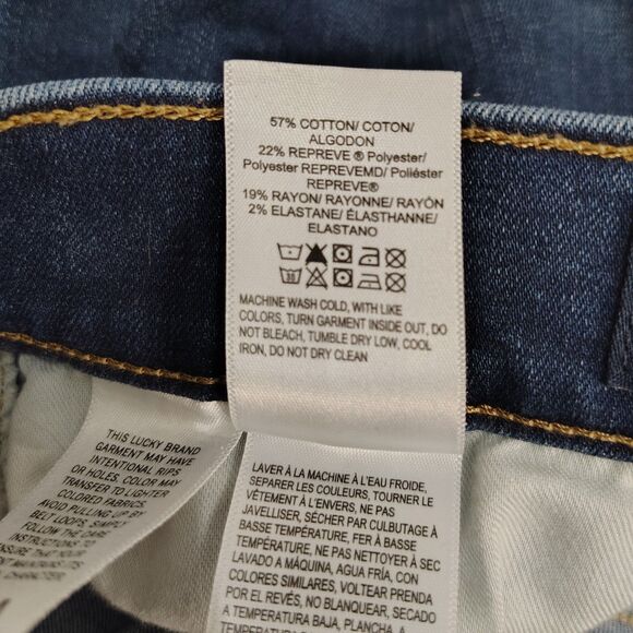 LUCKY BRAND Ava Mid-Rise Skinny Ankle Jeans Sz 10 / 30 Stretch Dark Wash Jeans - Picture 6 of 6